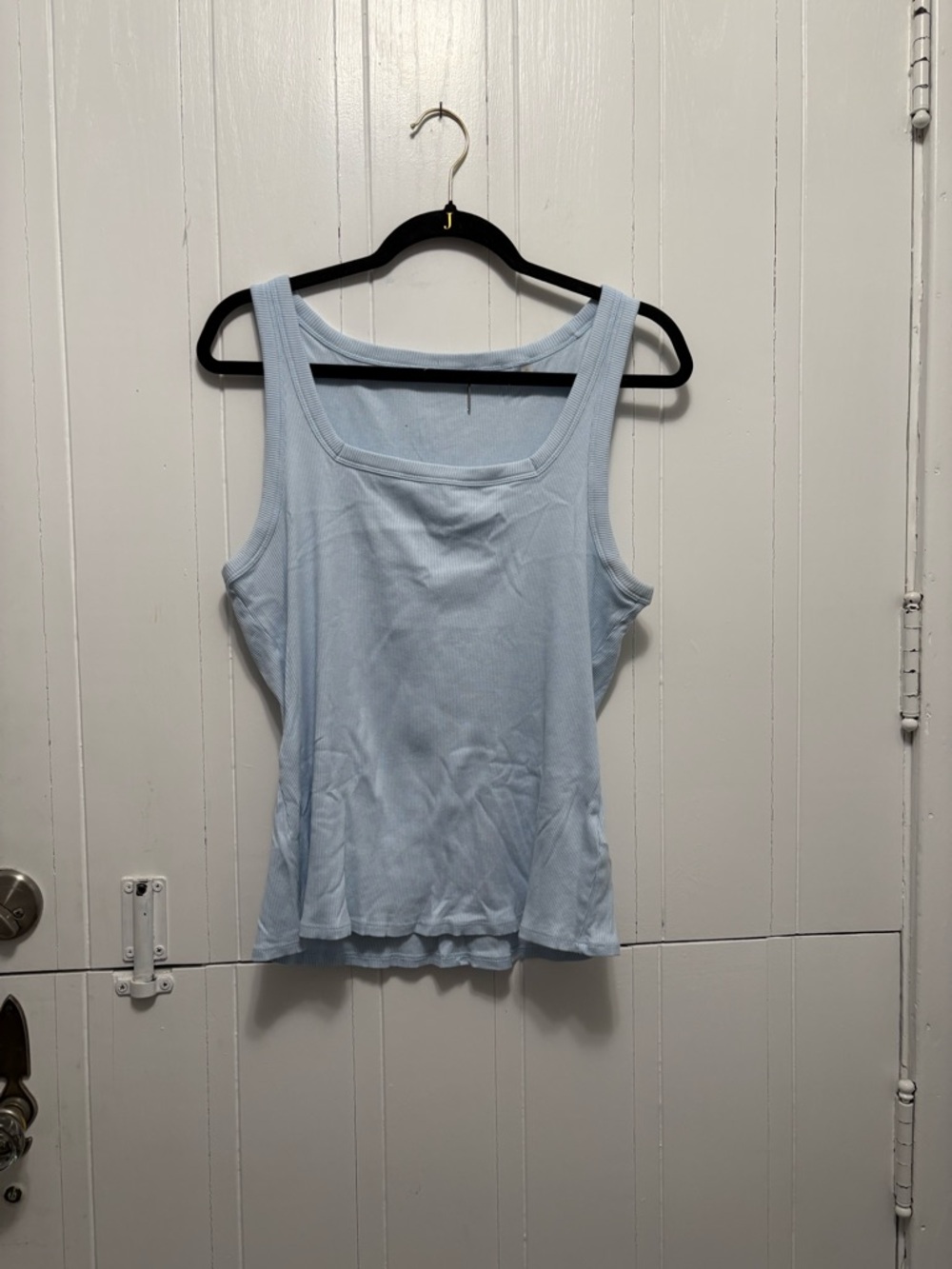 Elie Tahari Light Blue Ribbed Tank Top